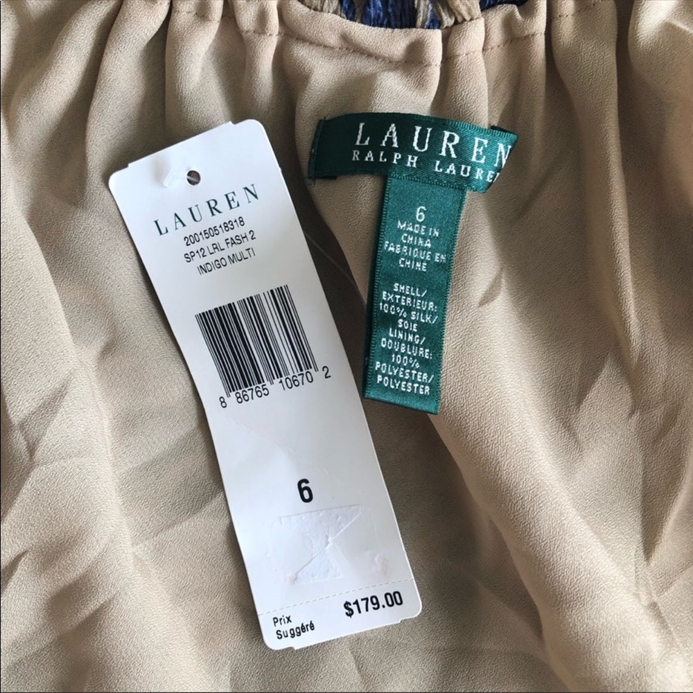 Ralph Lauren Silk Ruffle Peasant Blouse - Picture 4 of 6